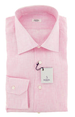 Barba Napoli Pink Solid Shirt - Slim - 15.5/39 - (D2U10T443204)