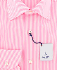 Barba Napoli Pink Striped Shirt - Slim - (61901U10) - Parent