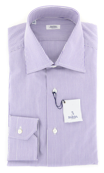 Barba Napoli Purple Striped Shirt - Slim - (D2U1677U10T) - Parent