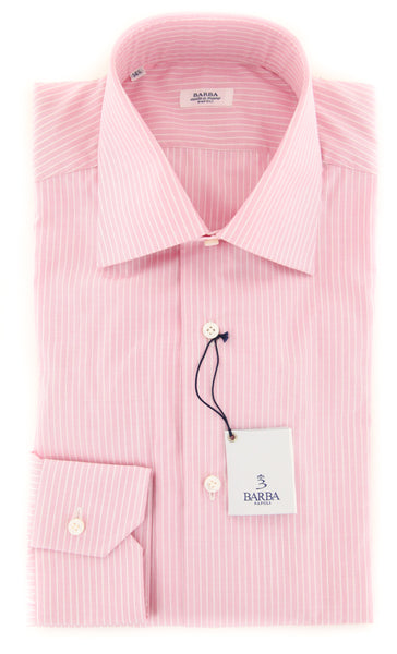 Barba Napoli Pink Striped Shirt - Slim - (BND2U1791U10) - Parent