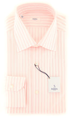 Barba Napoli Pink Striped Shirt - Slim - 16.5/42 - (BNU03454U10T)