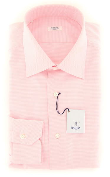 Barba Napoli Pink Micro-Check Cotton Shirt - Full - (U4) - Parent