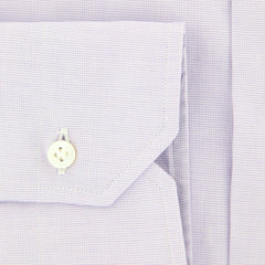 Barba Napoli Purple Micro-Check Cotton Shirt - Full - (U3) - Parent