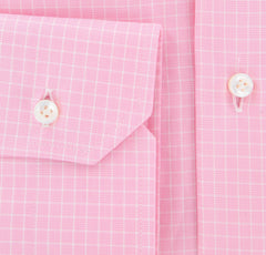 Barba Napoli Pink Check Shirt - Extra Slim - 16.5/42 - (I1U13T141)