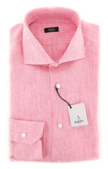 Barba Napoli Pink Striped Shirt - Extra Slim - 15.5/39 - (I12465017U)