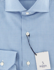 Barba Napoli Light Blue Check Shirt - Extra Slim - (837) - Parent