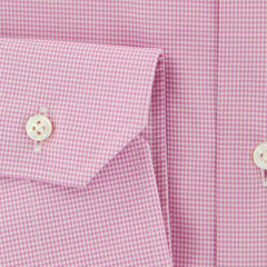 Barba Napoli Pink Check Cotton Shirt - Extra Slim - (830) - Parent