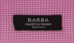 Barba Napoli Pink Check Cotton Shirt - Extra Slim - (830) - Parent