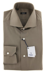 Barba Napoli Brown Solid Shirt - Extra Slim - (380812U13T) - Parent