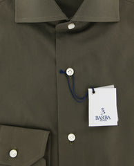 Barba Napoli Olive Green Shirt - Extra Slim - (R135U13T) - Parent