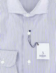 Barba Napoli Navy Blue Striped Shirt - Extra Slim - (I1U659U13R) - Parent