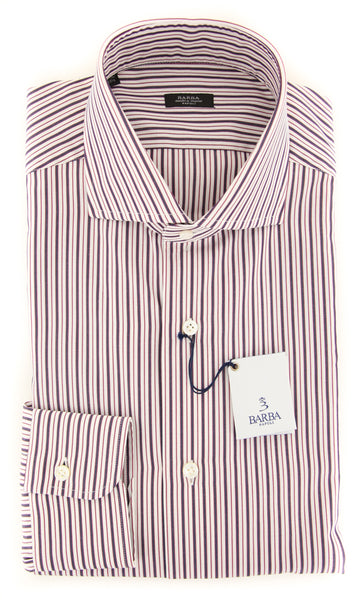 Barba Napoli Red Striped Shirt - Extra Slim - (I1U82U13R) - Parent