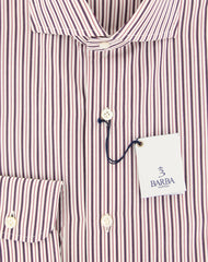 Barba Napoli Red Striped Shirt - Extra Slim - (I1U82U13R) - Parent