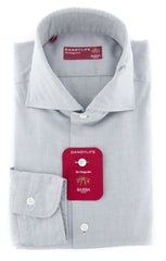 Barba Napoli Gray Solid Shirt - Extra Slim - 15.75/40 - (LIU13R453806U)