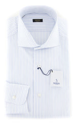 Barba Napoli Light Blue Striped Shirt - X Slim - 15.5/39 - (I14540402U13R)