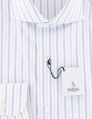 Barba Napoli Blue Striped Shirt - Extra Slim - (I14541604U13R) - Parent