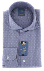 Barba Napoli Blue Micro-Check Shirt - Extra Slim - 15/38 - (BNLI49782U13R)