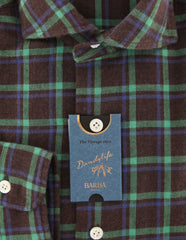 Barba Napoli Brown Plaid Shirt - Extra Slim - (BN00ST7R) - Parent