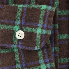 Barba Napoli Brown Plaid Shirt - Extra Slim - (BN00ST7R) - Parent