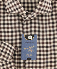 Barba Napoli Brown Check Shirt - Extra Slim - (BN6474102X) - Parent