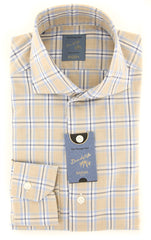 Barba Napoli Beige Plaid Shirt - Extra Slim - (BNU02470U13T) - Parent
