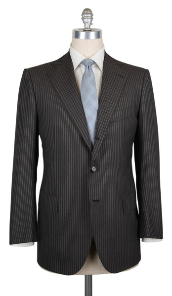 Cesare Attolini Dark Brown Striped Suit - (CA815174) - Parent