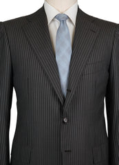 Cesare Attolini Dark Brown Striped Suit - (CA815174) - Parent