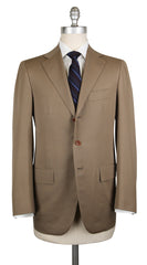 Cesare Attolini Beige Wool Solid Suit - (CA89172) - Parent