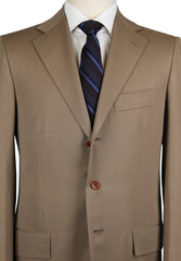 Cesare Attolini Beige Wool Solid Suit - (CA89172) - Parent