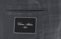 $6925 Cesare Attolini Gray Wool Window Pane Suit - (CA829269) - Parent