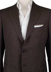 Cesare Attolini Dark Brown Wool Blend Solid Sportcoat - (222) - Parent