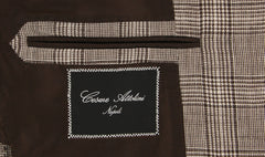 Cesare Attolini Brown Linen Plaid Sportcoat - (CA351220327) - Parent