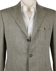 Cesare Attolini Olive Green Sportcoat - (CA391132217) - Parent