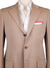 Cesare Attolini Cream Wool Solid Sportcoat - (CAP30719217) - Parent