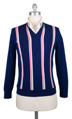 Cesare Attolini Blue Sweater - V-Neck - Small/48 - (KW109T21184)