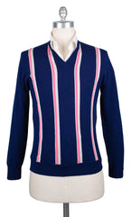 Cesare Attolini Blue Sweater - V-Neck - (KW109T21184) - Parent