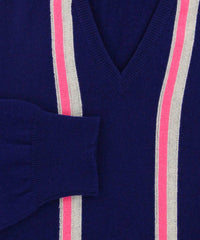 Cesare Attolini Blue Sweater - V-Neck - (KW109T21184) - Parent