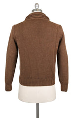 $1800 Cesare Attolini Brown Cashmere Sweater - Cardigan - (CAWSBRN1) - Parent