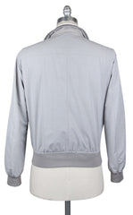Cesare Attolini Light Gray Solid Windbreaker - (CA11591389) - Parent