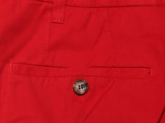 Cesare Attolini Red Solid Cotton Pants - Slim - (CA823238) - Parent