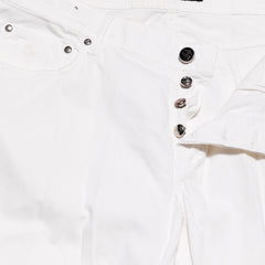 Cesare Attolini White Solid Cotton Blend Pants - Slim - (1075) - Parent