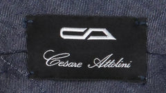Cesare Attolini Denim Blue Solid Pants - Slim - (CA112208131B) - Parent
