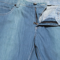 Cesare Attolini Dark Blue Solid Cotton Blend Pants - Slim - (1833) - Parent