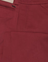 Cesare Attolini Red Solid Cotton Blend Pants - Slim - (CA532314) - Parent