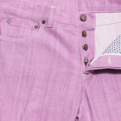 Cesare Attolini Purple Solid Jeans - Slim - (J082620212) - Parent