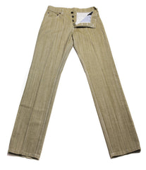 $695 Cesare Attolini Light Green Solid Jeans - Slim - 40/56 - (CA522246)