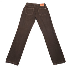 Cesare Attolini Brown Solid Jeans - Slim - (1099) - Parent