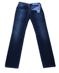 Cesare Attolini Denim Blue Solid Jeans - Slim - (1092) - Parent