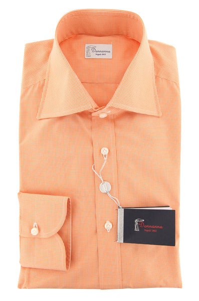 New Donnanna Orange Micro-Check Shirt - Extra Slim - (MCOORGWR1) - Parent