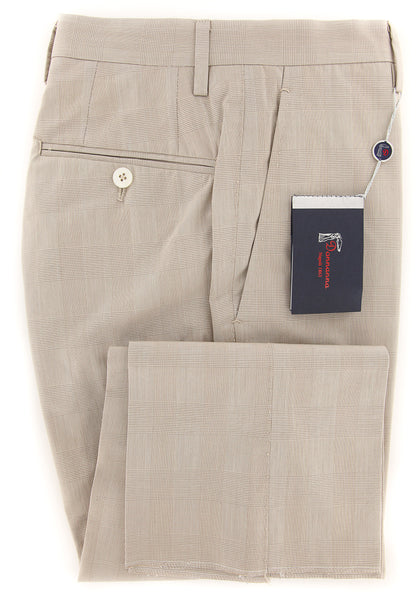 Donnanna Beige Plaid Pants - Slim - 40/56 - (LAZIO936175)